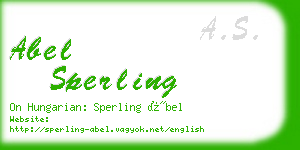 abel sperling business card